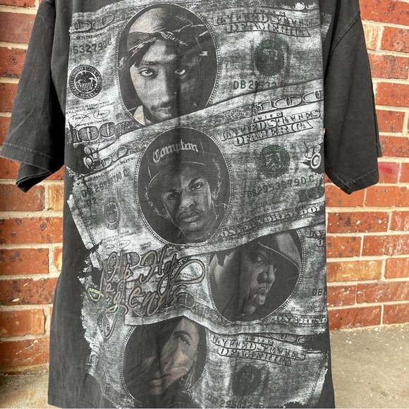 Hoss Tee Hip Hop Legends T-Shirt 3XL Black & White Tupac Shakur Biggie Eazy-E - Picture 2 of 11